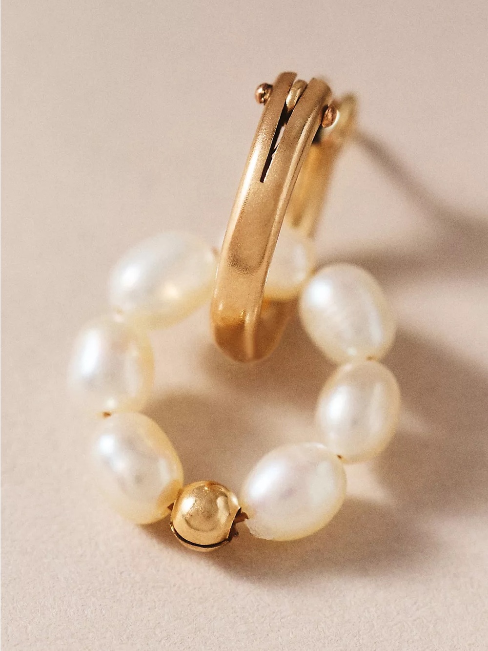 Set & Stones Pearl Halo Hoop Earrings - Picture 2 of 3